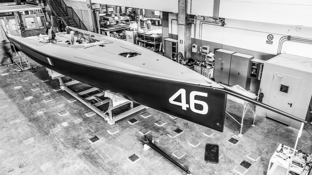 Luna Rossa TP52 final fit out at Persico shipyard